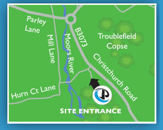 <Site enterance map of the Bournemouth site>