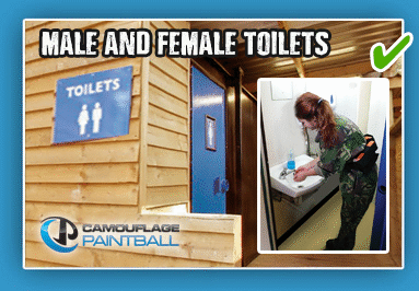 Male and female toilets